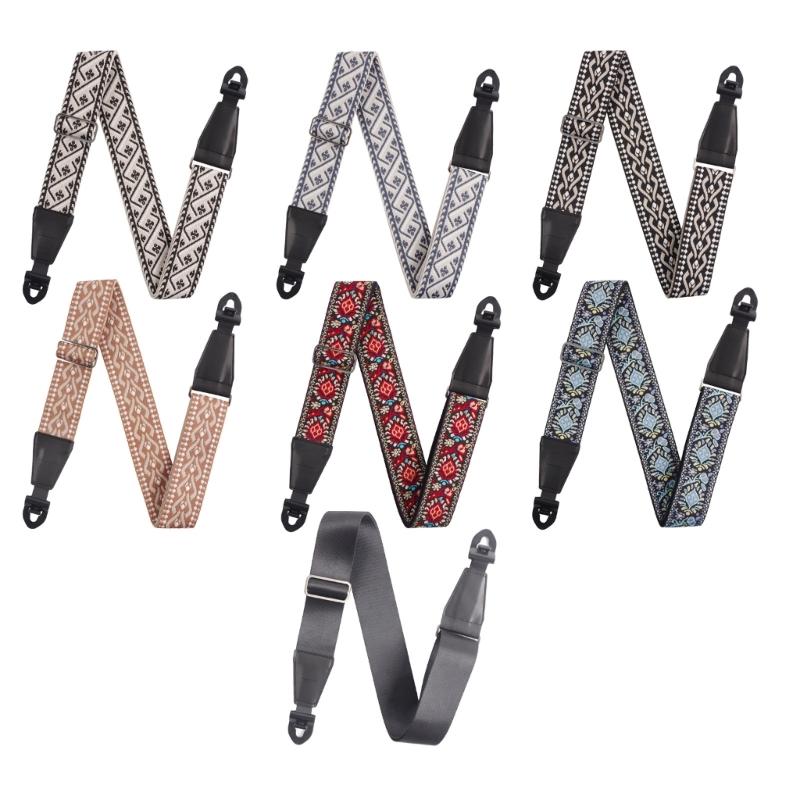 Adjustable Guitar Strap Acoustic Guitar Shoulder Belt Strap with Leather Ends Stringed Instrument Accessories