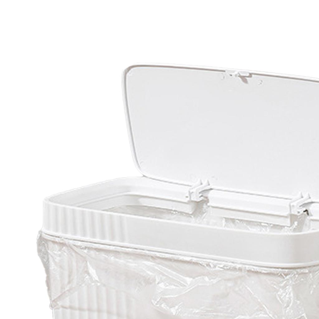 Kitchen Bathroom Trash Can Garbage Can with Press Top Lid for Bedroom Kitchen Office Living Room