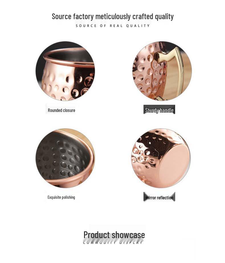 Stainless Steel Moscow Mule Cocktail Set – Hammered Design Bar Glassware