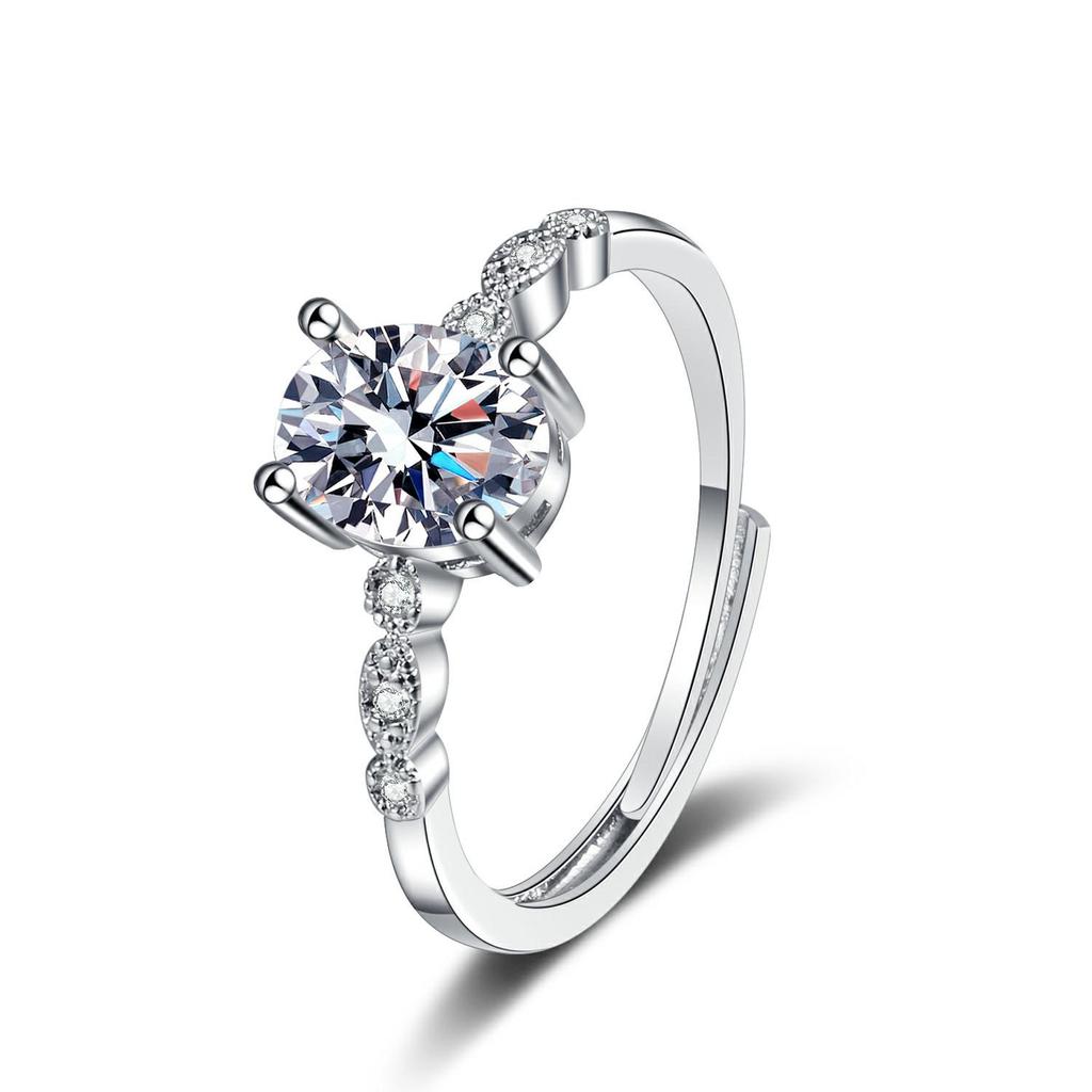 Luxurious Egg-Shaped Zircon Gemstone Ring for Women – Versatile, Fashionable, European & American Style