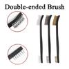 9Pcs Wire Brush Set, Metal Rust Remover Brushes Handy Steel/Nylon/Brass Brush Set for Cleaning Welding Slag and Rust