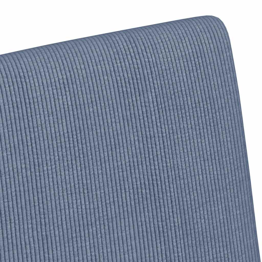 Dining Chairs with Casters 2 pcs Blue 57 x 66 x 94 cm Cord Fabric