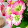 Artificial Morning Glory Flower 7 Heads Fake UV Resistant Flower Bouquet with Stem for Vase Wedding Bridal Bouquet Indoor Outdoor Garden Home Kitchen