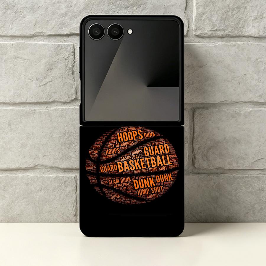 Phone Cover Case for Samsung Galaxy Z Fold 7 6 5 4 3 Z Flip 7 6 5 4 3 Basketball Numbers Galaxy Z Fold6