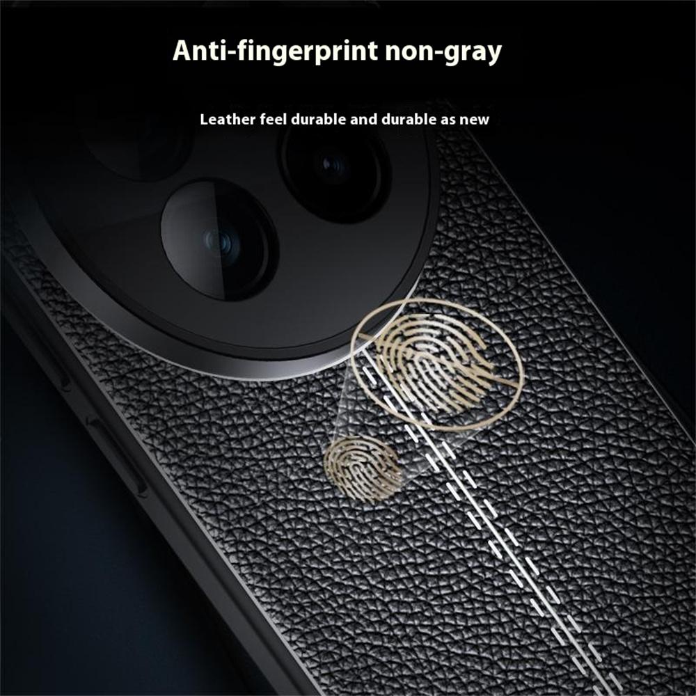 For vivo X200 5G Case Litchi Texture TPU Flexible Phone Cover,Black