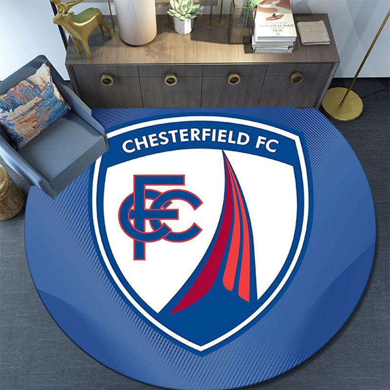Chesterfield Football Club,Round Area Rug,Carpet Rug for Living Room Bedroom Sofa Playroom Decor,Non-slip Floor Mat