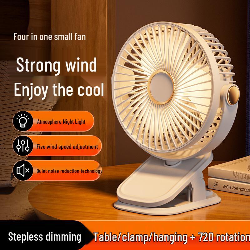 Exclusive Ultra-Quiet USB Clip-on Desk Fan 170x127x200mm