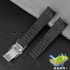 Silicone Rubber Watch Strap Soft Folding Buckle Watchband For Longines Conquest Hydro Conquest L3 Black Accessories 21mm