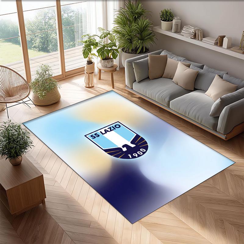 Lazio FC Fußball Muster Weicher Teppich Nicht Rutschender Indoor Boden Teppich Sport Dekor Matte für Schlafzimmer