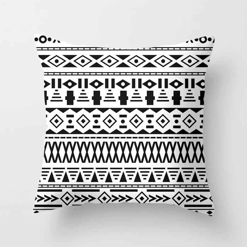Black and White Simple Decorative Pillowcase Living Room Office Home Pillowcase Car Ornaments