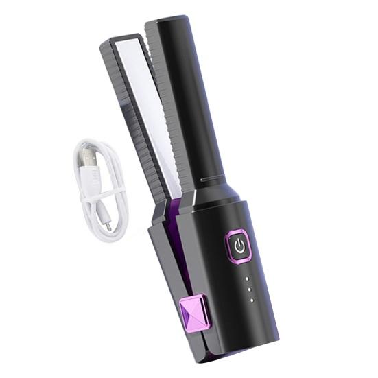 Yousheng Tragbarer Kabelloser Glätteisen 30 Sekunden Schnellaufheizung Dual-Purpose Styler USB-Aufladung Automatische Abschaltung Kabellos Anti-Verbrühungs-Reise-Hairstyler