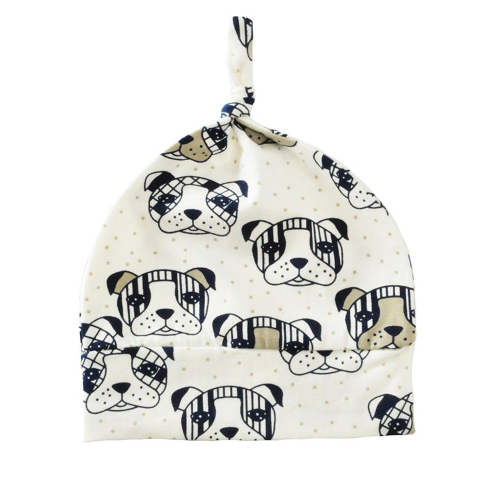 Print Knitted Beanie Cap Cartoon Animal Cotton Hat Children Unisex Spring/Autumn