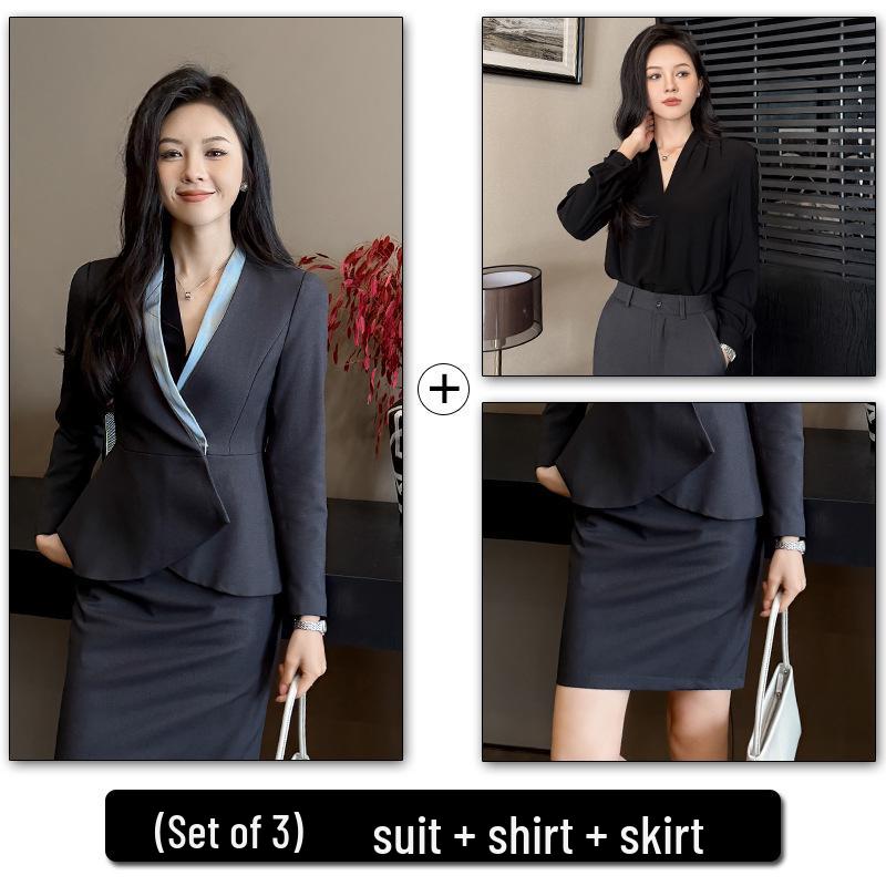 2025 Spring/Autumn Women's Professional Slimming Suit Set - Elegant Office Workwear