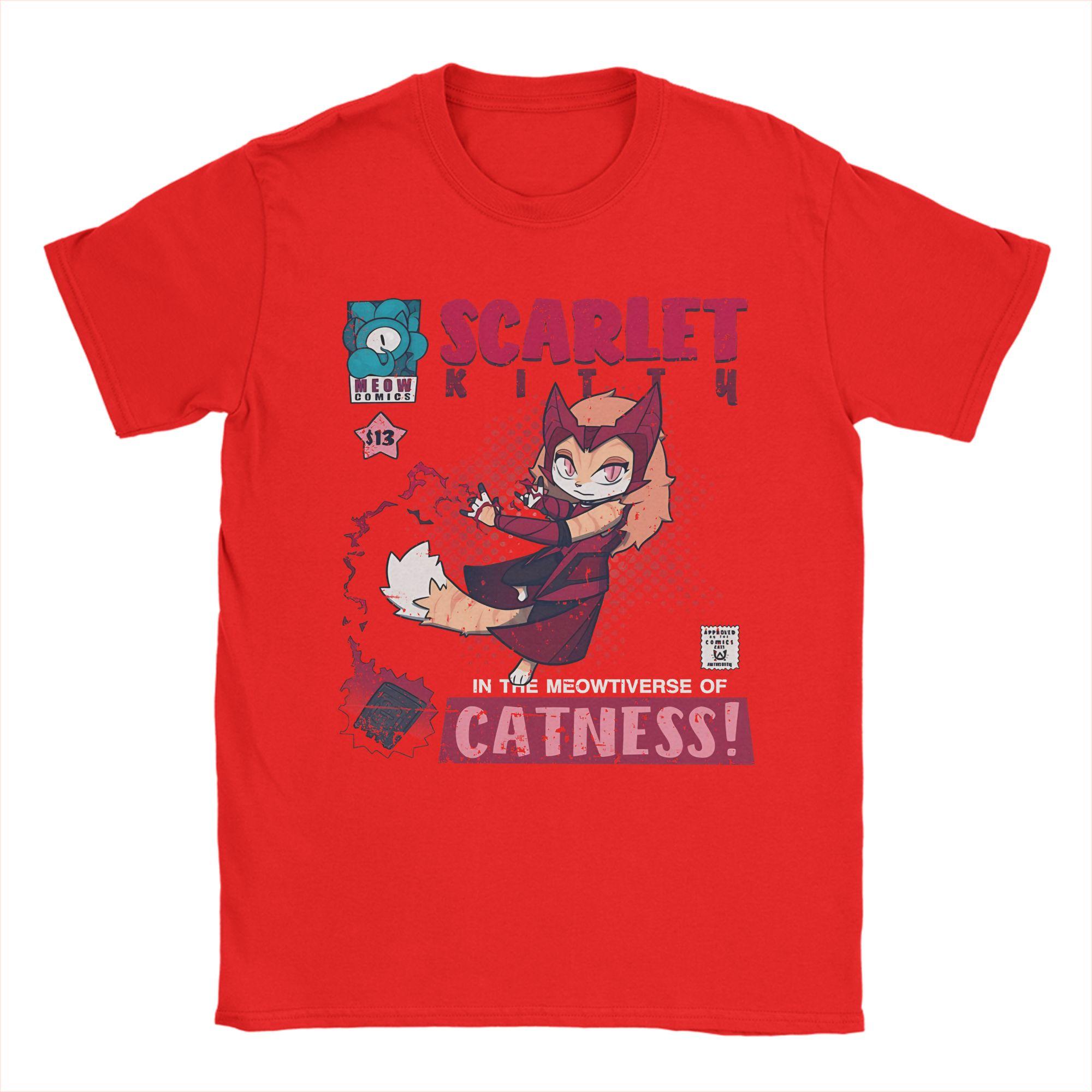 

Scarlet Kitty Cotton T Shirt For Unisex Summer Streetwear TShirts ONeck Fashion Tee Shirt Oversized Print Tops S