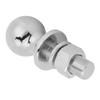 Chrome Trailer Hitch Ball 2 Inches Diameter 7500LBS Rated Towing Capacity with 2 1 8 X 1 Inches Shank for Boat Trailer