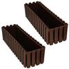 Balcony Flowerpot Box For Railing Rustic Brown 60 Cm 2 Pcs