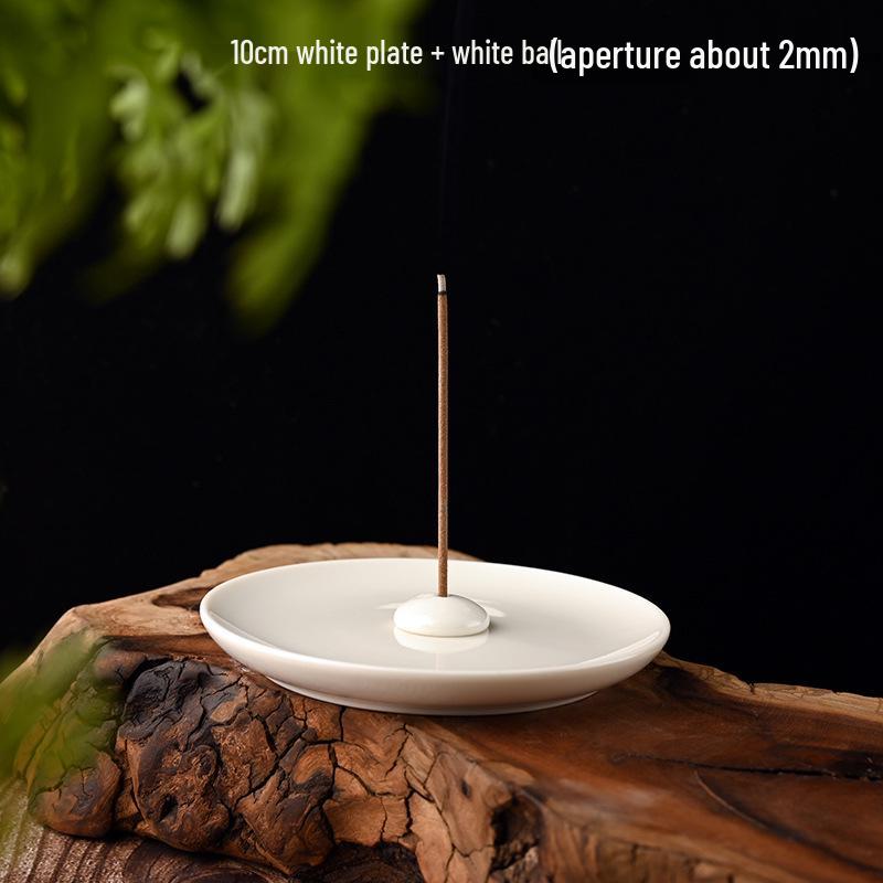 Zen-Style Formless Buddha Incense Holder: Simple White Porcelain Monk for Living Room or Study Decor.