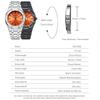 Mens Luminous Waterproof Watch Octagonal Analog Quartz Wrist Watch with Date Display