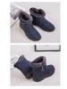Plus Size Women's Winter Snow Boots with Side Zipper – Lightweight and Warm Cotton Mom Shoes