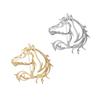 Alloy Hollow Horse Head Brooches Chinese New Year Gift Creative Brooch Pins Zodiac Horse Brooches Gift Jewelry Accessories