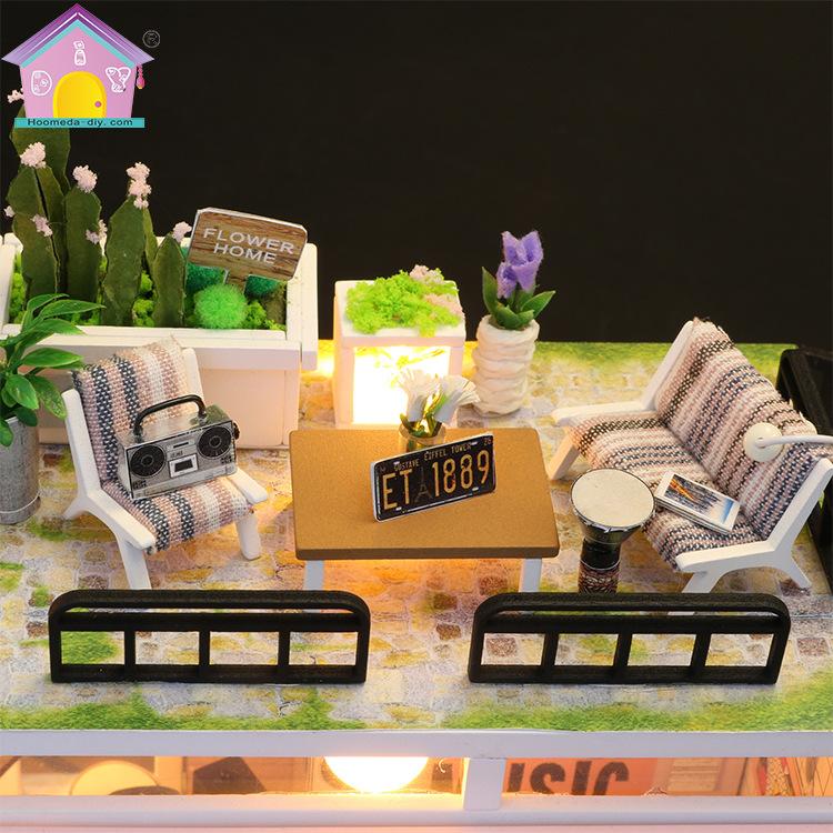 DIY Handmade Toy House Birthday Gift House Minimalist Building Model Assembly