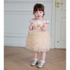 Baby Girls Princess Dress White Short Sleeve Birthday Party Wedding Tutu Gown
