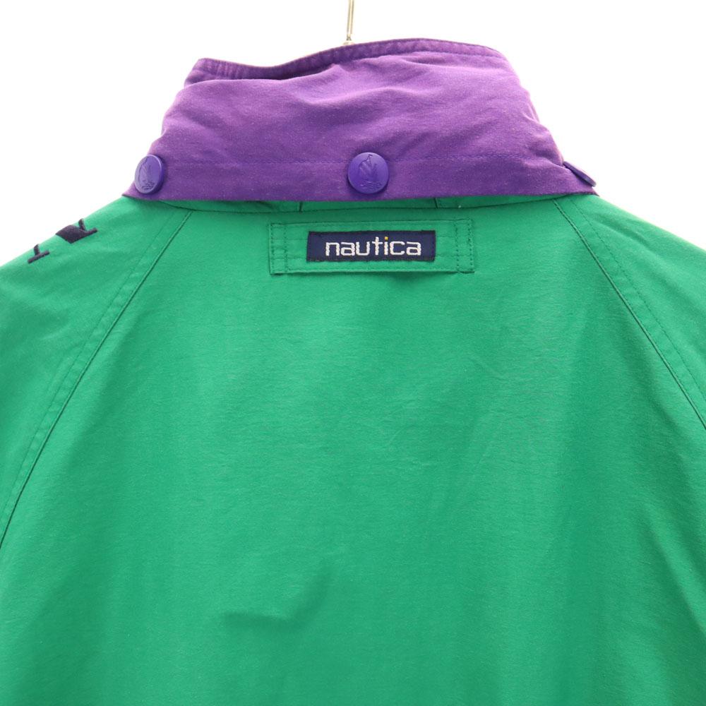 NAUTICA 90s Old Long sleeve Zip jacket L Green system hood Men's Used