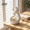 Entryway Key Storage Cat Shape 3D Printed Tray, Matte Finish Decorative Desktop PLA Material Trinket Tray Durable Ornament for Bedroom Dressing Table