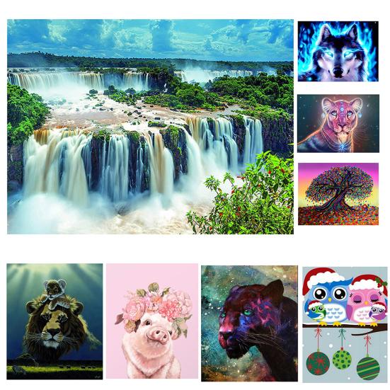 

Тайна животных пейзаж 5D Алмазная картина DIY Набор инструментов Ремесла Домашний декор