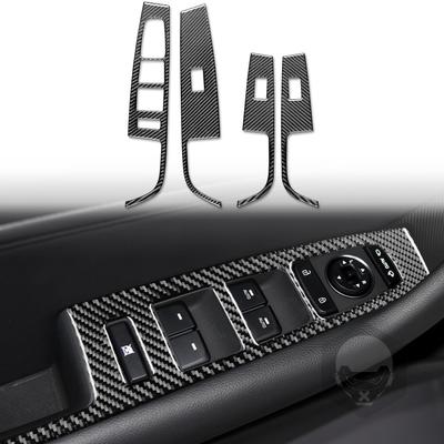 For Hyundai Sonata 2015 2016 2017 Car Window Lifter Switch Panel Decorative Cover Trim Sticker Decal Accessories Carbon