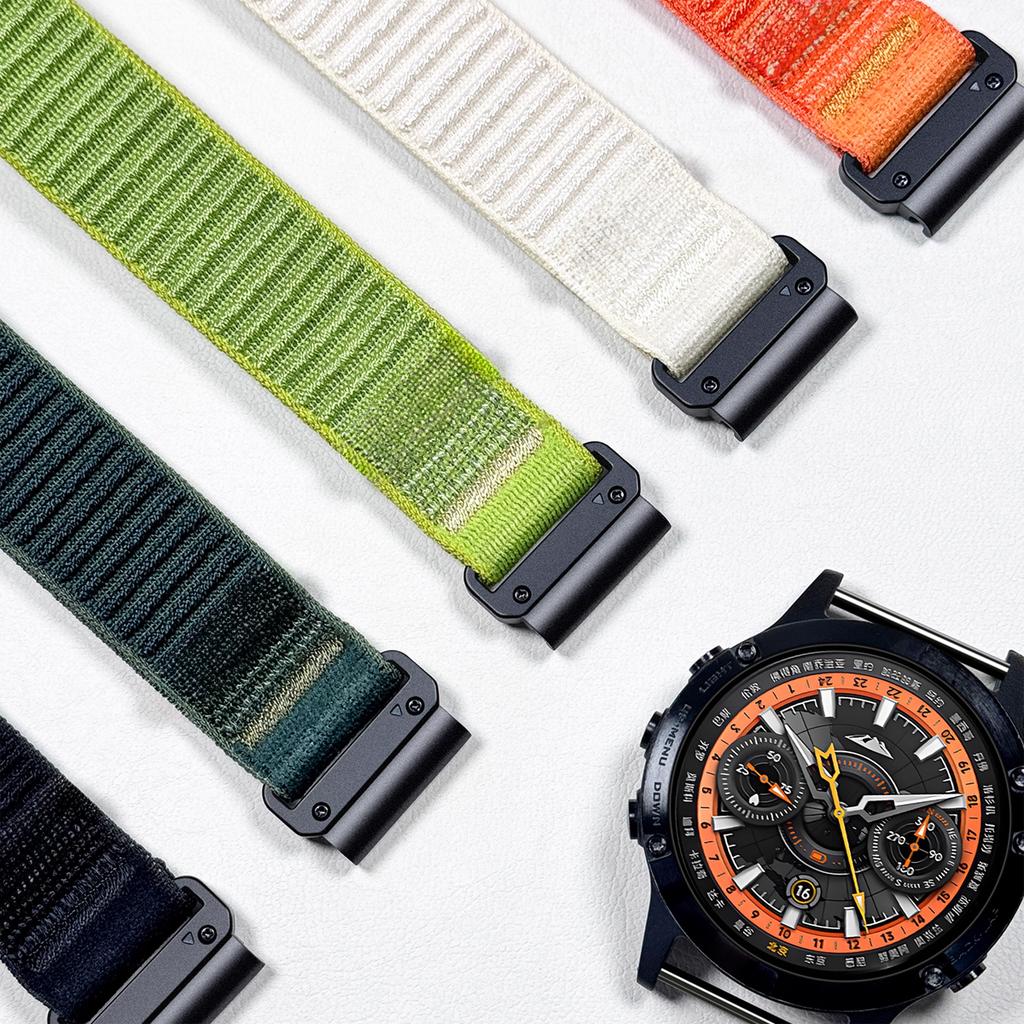 20/22/26MM QuickFit Field Nylon Band for Garmin Fenix 8 43mm 47mm 51mm 7 7X 6 6X 5 5X Plus2 Quatix 6x/5x 3 Sport Strap Bracelet