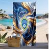 Leeds United Fußball-Druck Strandtuch, Großes Weiches Schnelltrocknendes Handtuch für Strand Camping Schwimmen