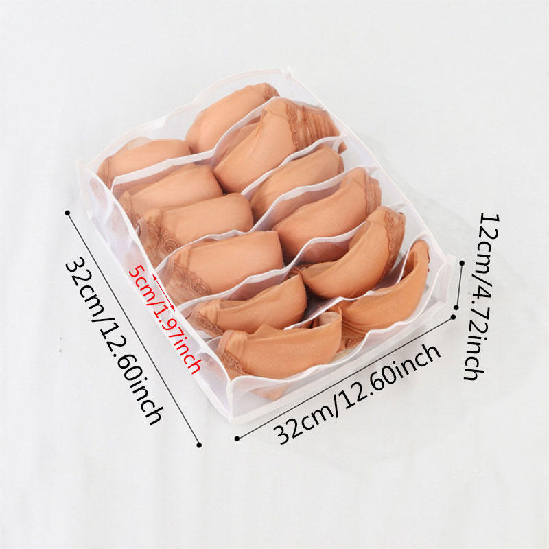 Multi-Grid Foldable Drawer-Type Underwear Socks Panties Organizer Bag Space-Saving Collapsible Closet Clothes Organizer Storage Box