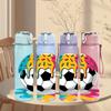 1PC Color Splash Soccer Ball Graphic 750ml Color Plastic Water Bottle Leakproof Flip Straw Lid For Sports Office Home Use