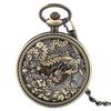 Beautiful Phoenix Mechanical Pocket Watch Charm Lucky Pendant Flower Carving Auto Watches Men Women Unisex Vintage Special Gifts