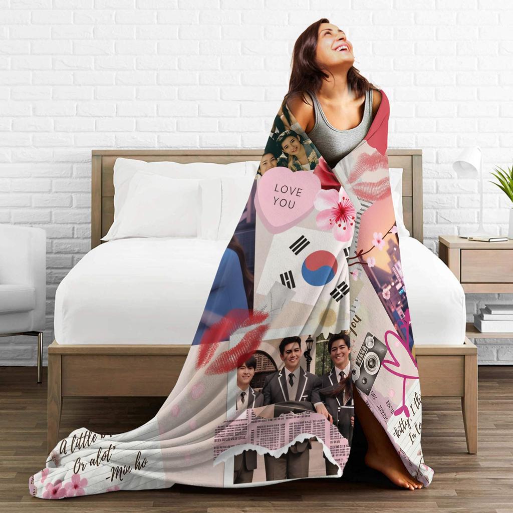 Xo Kitty Poster Blankets Adults Flannel Bedding Throws For Bedroom Super Soft Custom Quality Bedspread Gift