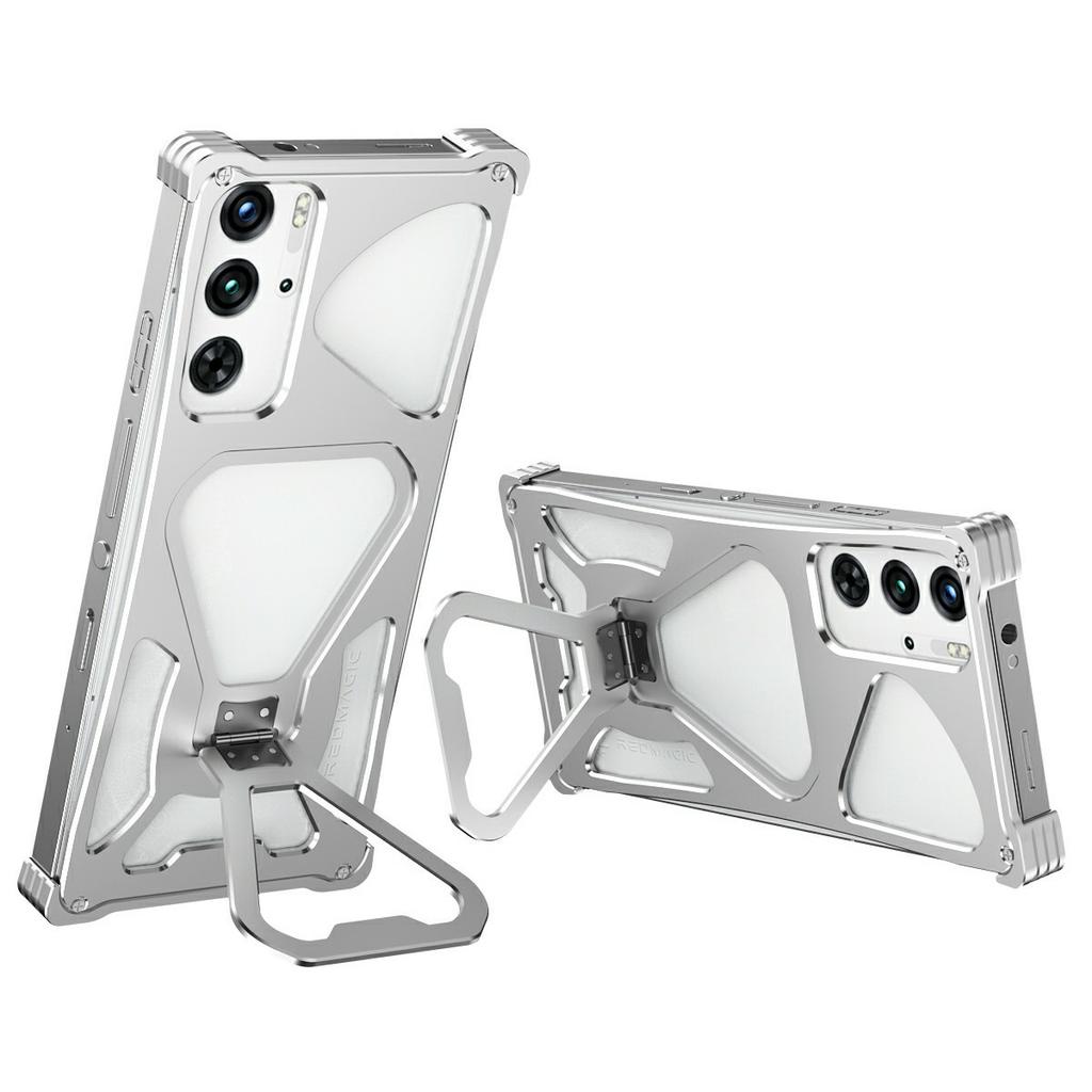 Metal Case for ZTE Nubia RedMagic 10S Pro+ 5G/10S Pro 5G/10 Pro+ 5G/10 Pro 5G/9S Pro+ 5G/9S Pro 5G/9 Pro+ 5G/9 Pro 5G Kickstand Cover