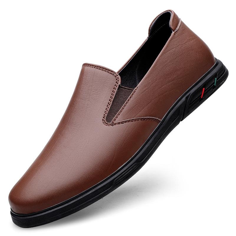 Casual Leather Shoes Men's Autumn Leather Business Dress Soft Leather Soft Sole Dad Men's Shoes
