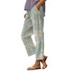 Women's Casual Fashion Printed Straight Leg Pants Pants With Pockets