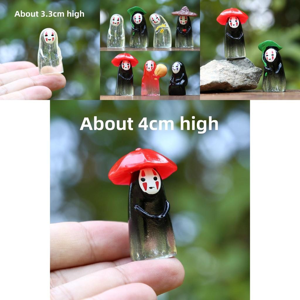 No Face Man Holding Umbrella Sitting Posture Hat Mini Model Desktop Ornament For Family Fun