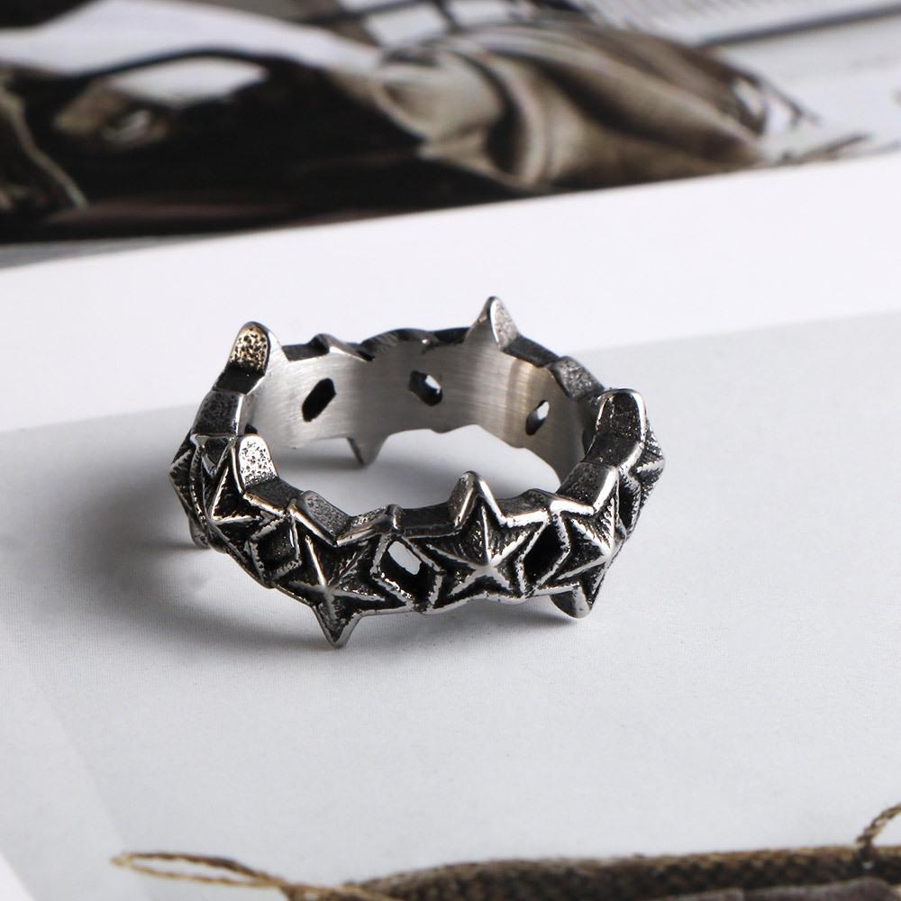 2026 Korean Version of Five-pointed Star Ring, Thin Ring Couple Ring, Girls Jewelry Fashion Accessories 5