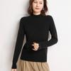 Women's Loose Fit Cashmere Half-High Neck Sweater - Soft, Classic Autumn/Winter Knit Base Layer