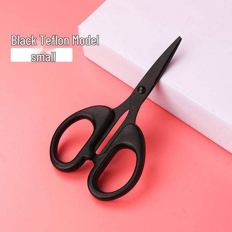 

Stainless Steel Teflon-Coated Anti-Rust Multi-Purpose Scissors for Office, Fabric, Paper, and Crafts - Transparent Handle with Black Finish