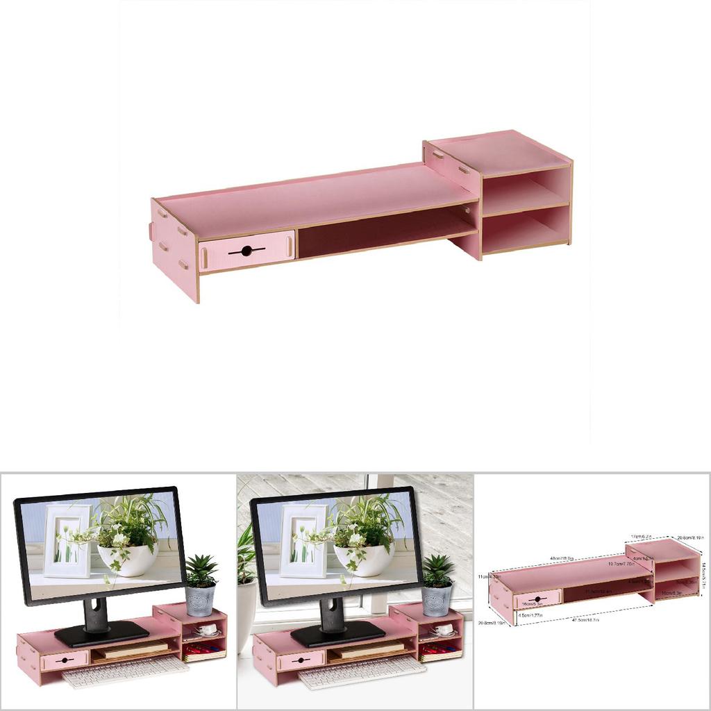 Supporto per monitor e laptop, supporto per schermo del computer, moderno scaffale per scrivania da ufficio(# 1)