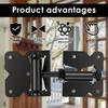 4PCS Self Closing Gate Hinges Heavy Duty with Installation Screws and Swing Adjuster Tool 90 Degree Adjustable Hinges for Fence