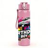 1PC Jet Plane Skate Birthday Boy Text 750ml Color Plastic Water Bottle Leakproof Flip Straw Lid For Sports Office Home Use