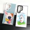 Bull Terrier Dog Cute Puppies Soft Phone Case for Samsung Galaxy S24 S25 FE S26 Edge S23 Ultra S22 Plus S21 + Shockproof Cover B
