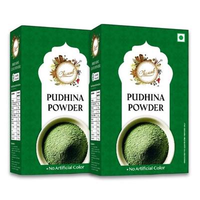 Polvere di Menta Pura e Naturale Chounk | Polvere di Pudina Senza Aromi Aggiunti e Senza Conservanti - 200 Grammi (100 Grammi X Confezione da 2)