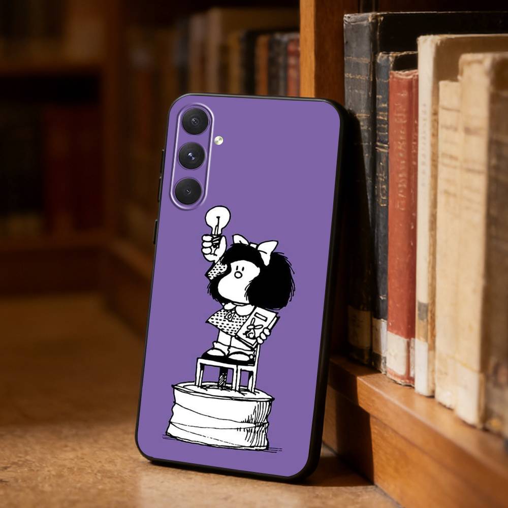 M-Mafalda World Peace Phone Case For Samsung S26,S25,S24,S23,S22,S21,Plus,Fe,Lite,Others Black Cover