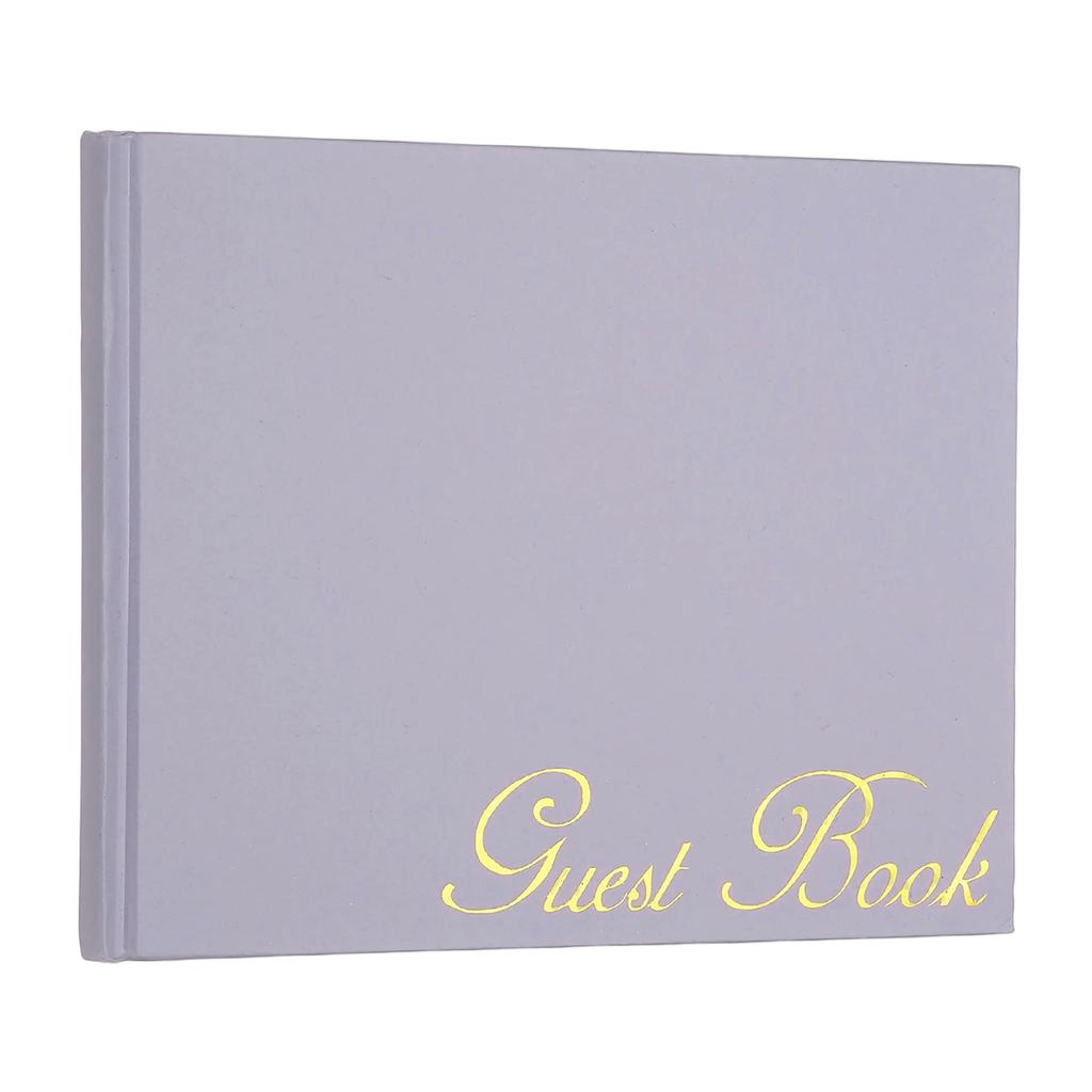 Elegant Guestbook 9x7" Offset Paper Wedding Guest Book Stylish Sign in Book with 50 Blank 120GSM Paper for Receptions Birthdays